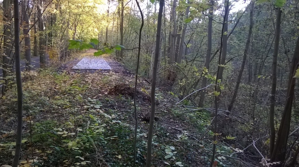 La fin de la piste cyclable telle que livrée fin 2015...