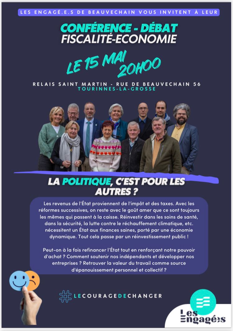 Invitation: conférence 15 mai sur la fiscalité et l&rsquo;économie