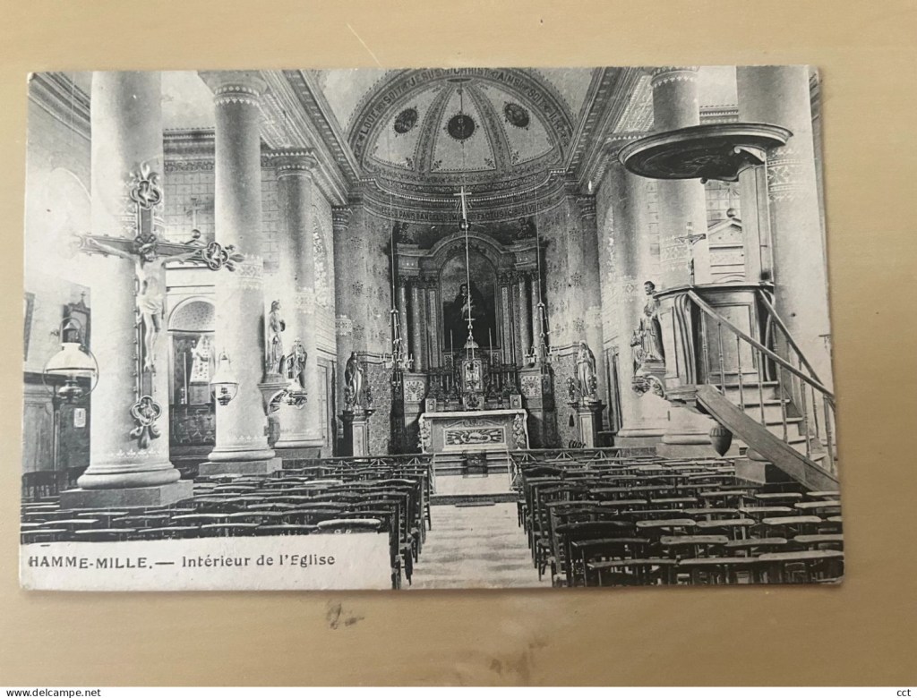 Maintenant et Autrefois: Hamme-Mille Église&nbsp;St-Amand